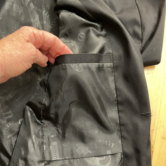 YIDANNA BLAZER JACKET WOMENS M BLACK 3 POCKET DECENTLY LINNING CLOSET ESSENTIAL - Picture 9 of 10